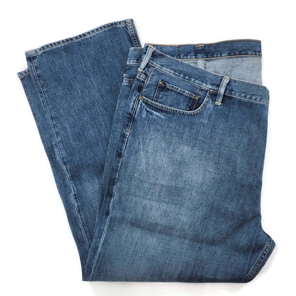 Polo Ralph Lauren Classic 867 Lightly Faded Medium Blue Zip-Fly Jeans 50Bx32 - Picture 3 of 7
